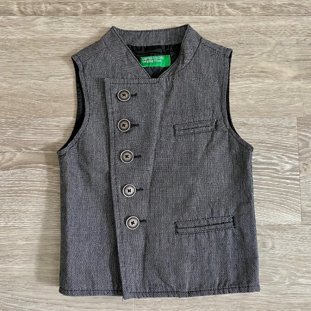 Boys Girls Unisex United Colors of Benetton 💯 Cotton Lined Vest  12m  1y…